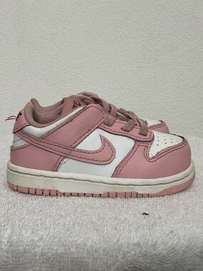 Nike Dunk Lows Pink Glaze, White Baby Girl Sneakers Size 6C